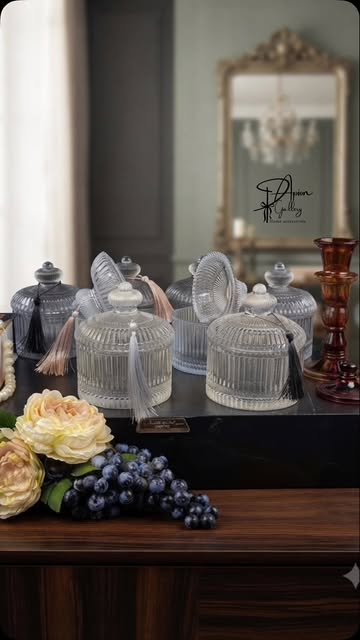 شکلات‌خوری شیشه‌ای با طراحی ظریف