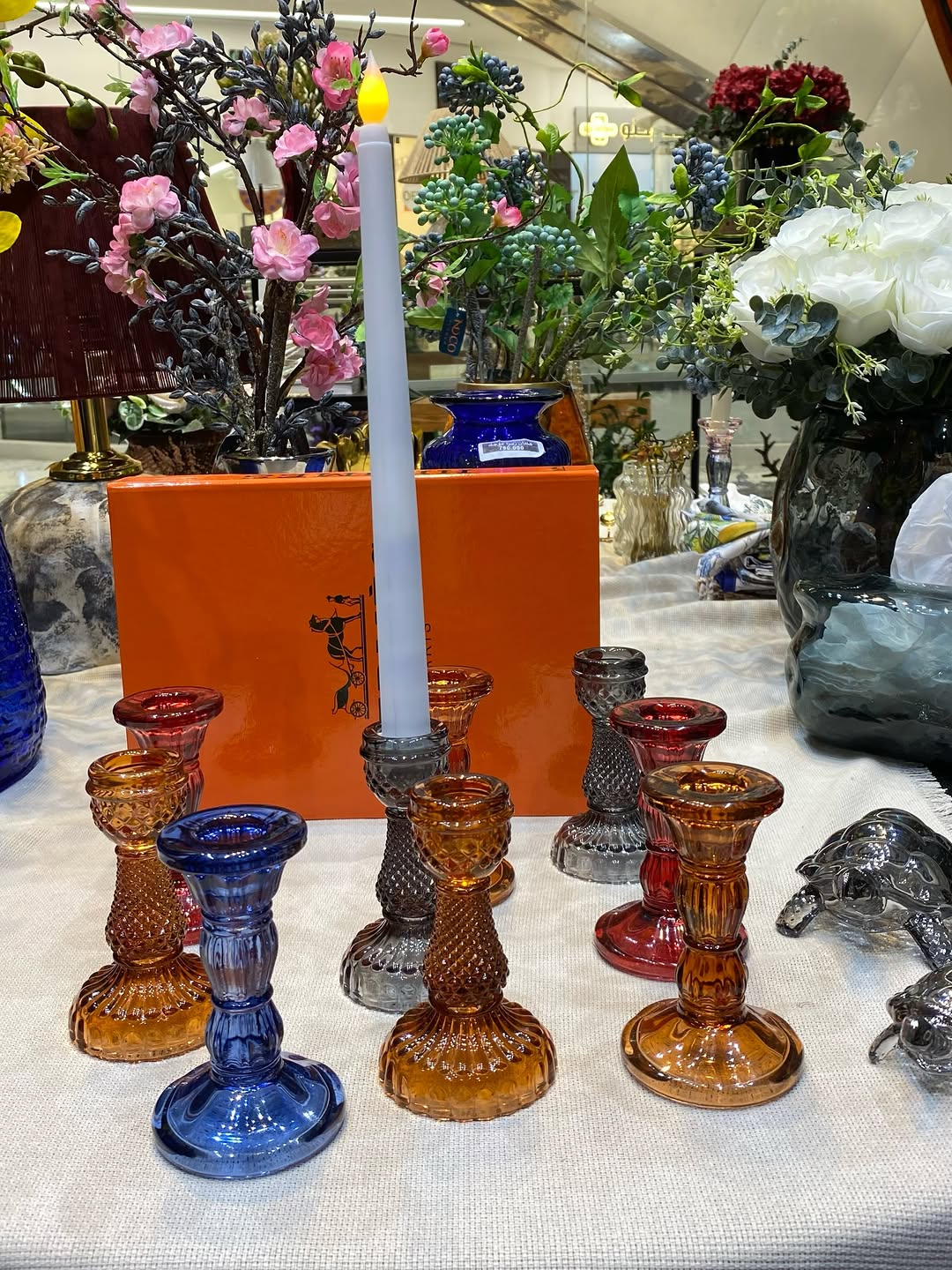 جا شمعی دوطرفه رنگی